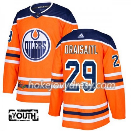 Dětské Hokejový Dres Edmonton Oilers Leon Draisaitl 29 Adidas 2017-2018 Oranžová Authentic